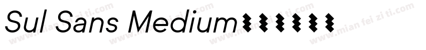 Sul Sans Medium字体转换